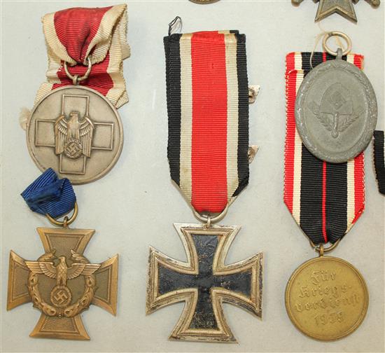 A collection of German Third Reich medals,